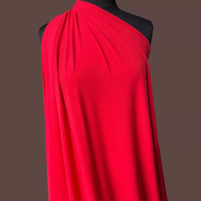 Red Rayon Spandex Rib – Deadstock
