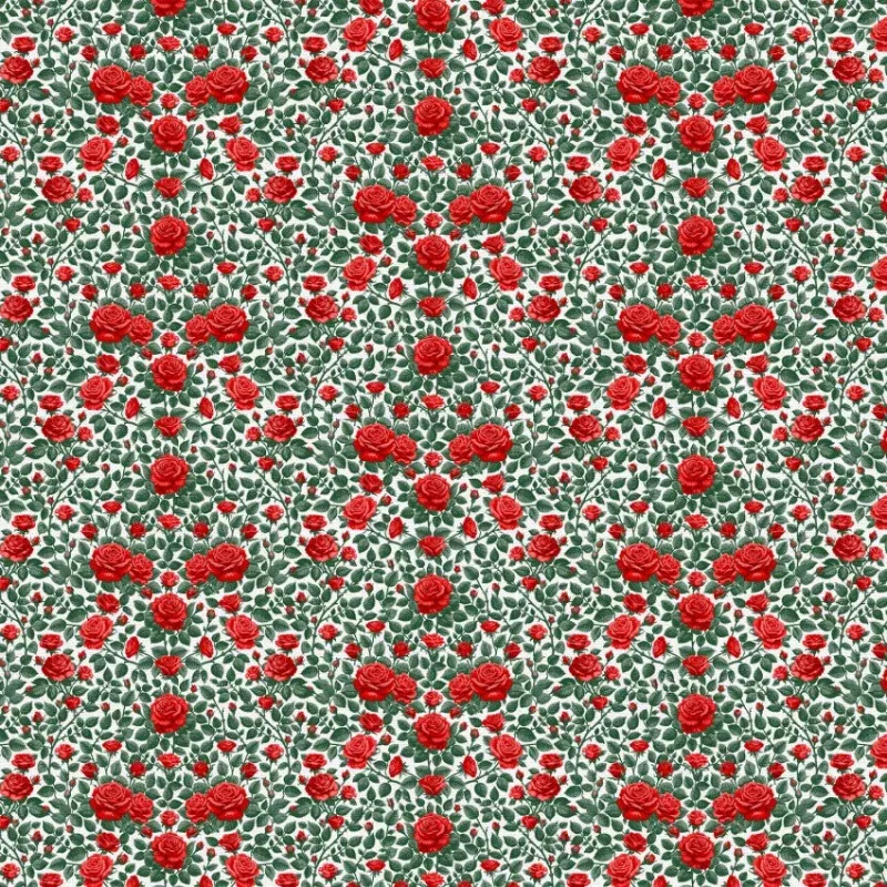 Red Roses Are Red Rose Trellis Cotton Wideback 118"Fabric Per Yard
