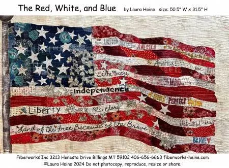 The Red, White, and Blue Collage Pattern by Laura Heine