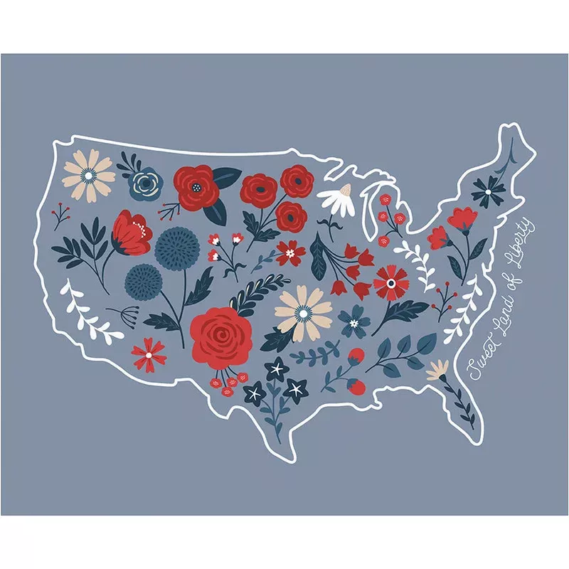 Red White And True Sweet Land of Liberty Panel by Dani Mogstad for Riley Blake Designs