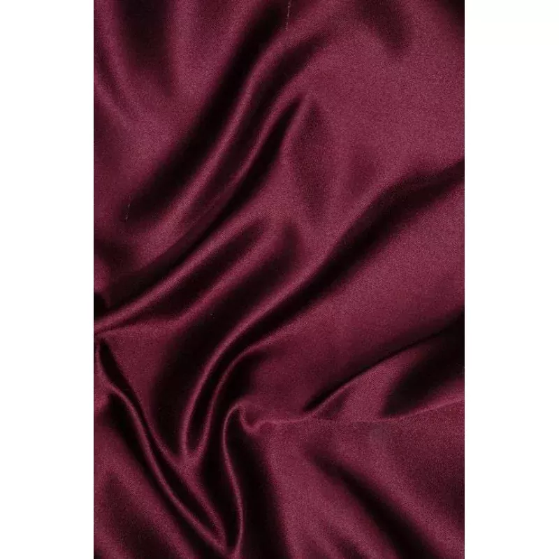 Red Wine Double Face Duchess Satin Fabric