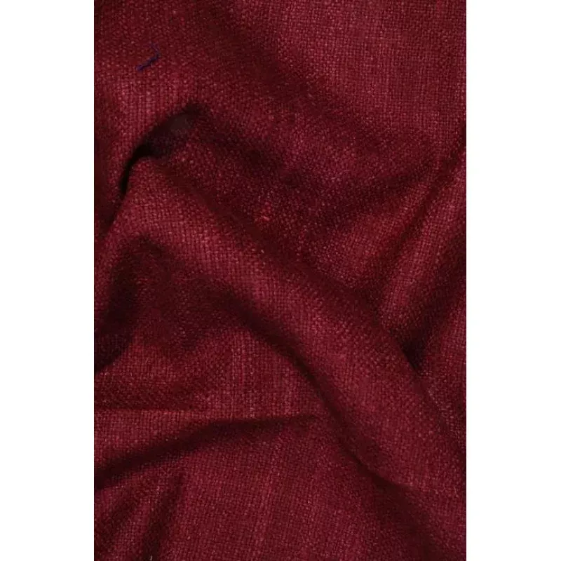 Red Wine Silk Linen (Matka) Fabric