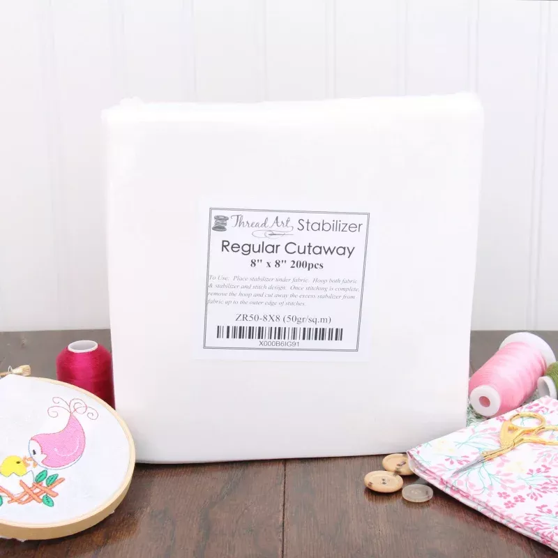Regular Cutaway Embroidery Stabilizer – 8×8 200 Precut Sheets