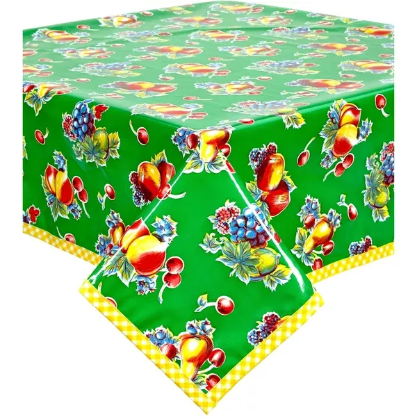 Retro Green Oilcloth Tablecloths