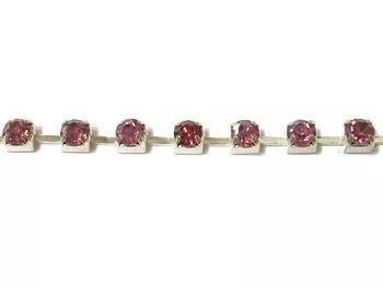 Rhinestone Banding - Cup Chain SS16 - Single Row - Lt. Amethyst
