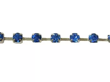 Rhinestone Banding - Cup Chain SS16 - Single Row - Sapphire