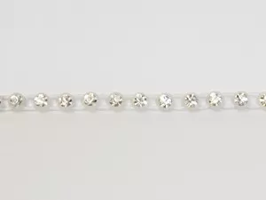 Rhinestone Banding - Stretch Plastic, Single Row Clear/Crystal4mm