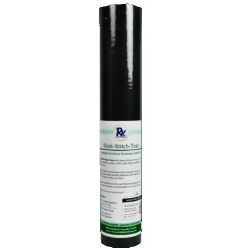 RNK Stick- Stitch-Tear BLACK 15" x 10 yds