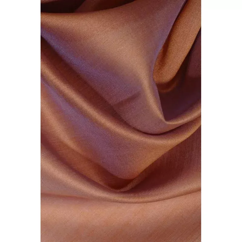 Rose Brown Cotton Silk Fabric