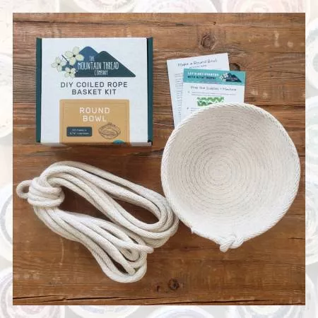 Round Bowl with 5 /16in Coiled Rope Basket Kit