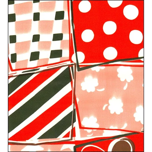 Round Patchwork Orange Oilcloth Tablecloths