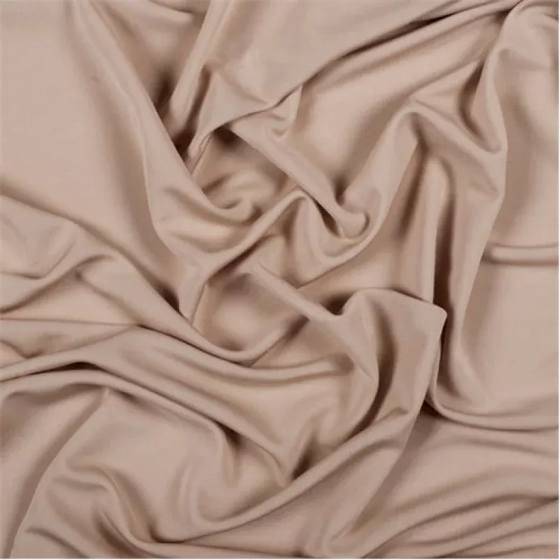 Runway Silks Beige Matte Jersey Fabric - Reorderable