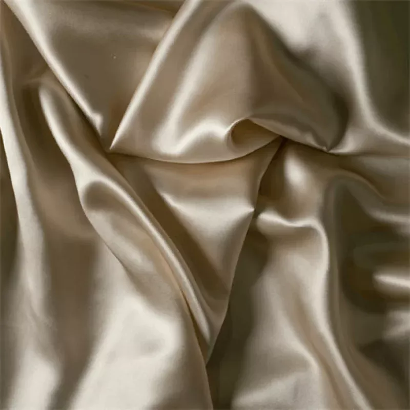 Runway Silks Beige Silk Charmeuse Fabric - Reorderable