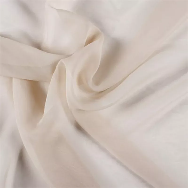 Runway Silks Beige Wide Silk Chiffon Fabric - Reorderable