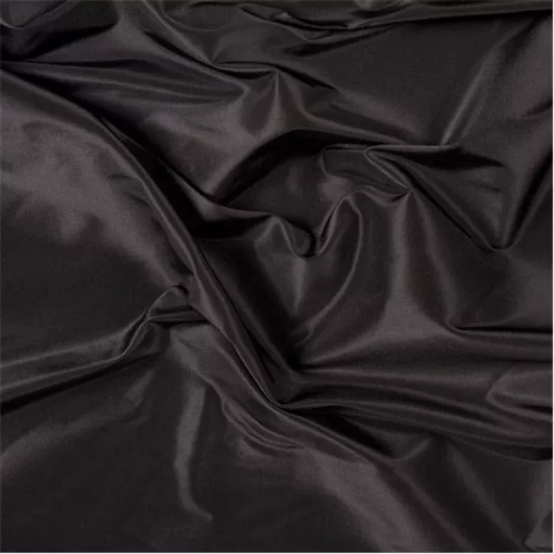 Runway Silks Black Silk Taffeta Fabric - Reorderable