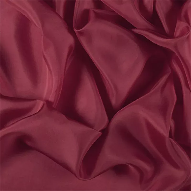 Runway Silks Bright Red Silk Habotai Fabric - Reorderable