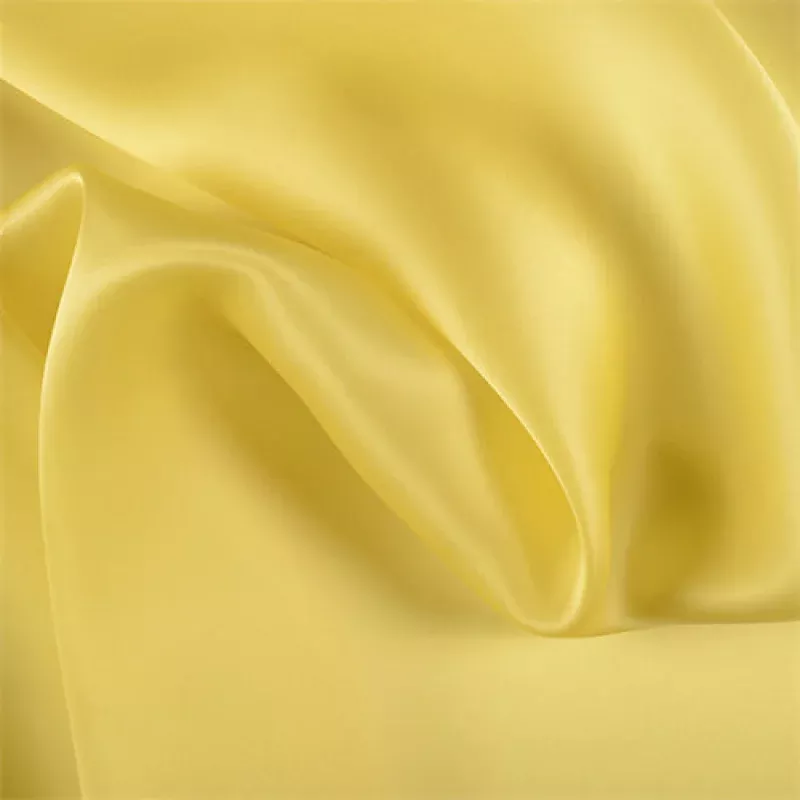 Runway Silks Bright Yellow Silk Satin Organza Fabric - Reorderable