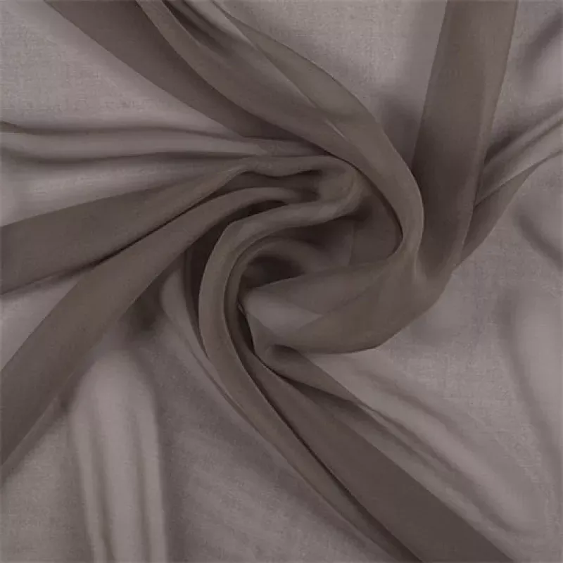 Runway Silks Brown Wide Silk Chiffon Fabric - Reorderable