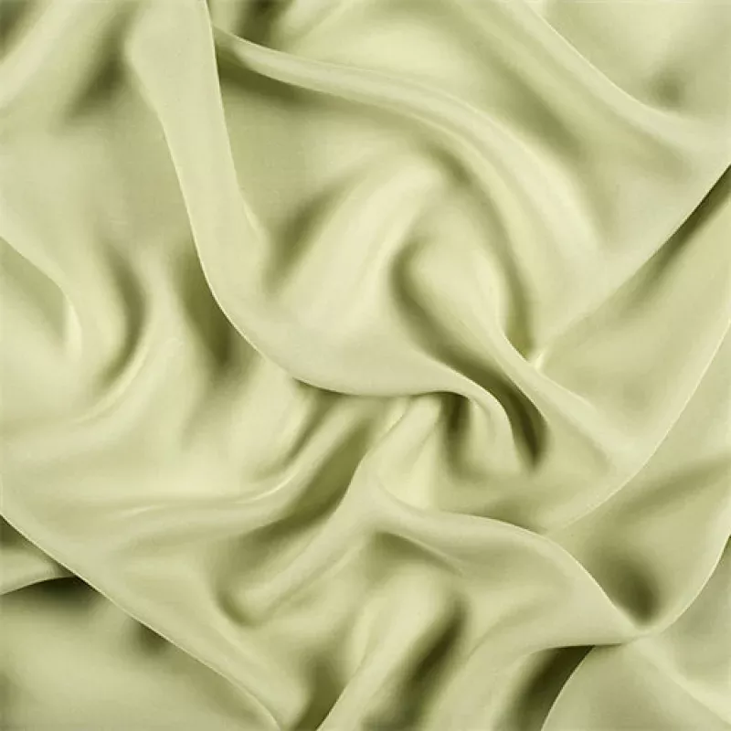 Runway Silks Celery Silk Double Georgette Fabric - Reorderable