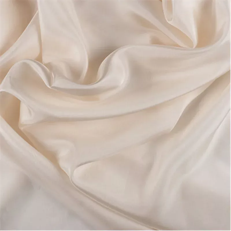 Runway Silks Cream Silk Crepe de Chine Fabric - Reorderable