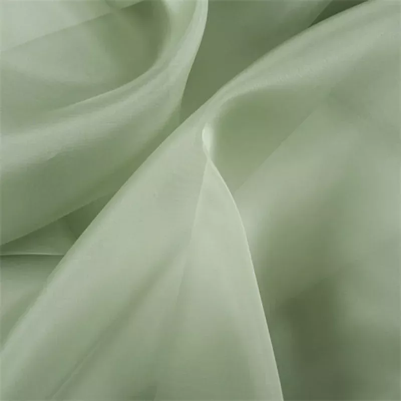 Runway Silks Dark Sage Silk Organza Fabric - Reorderable