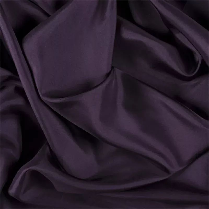 Runway Silks Eggplant Silk Habotai Fabric - Reorderable