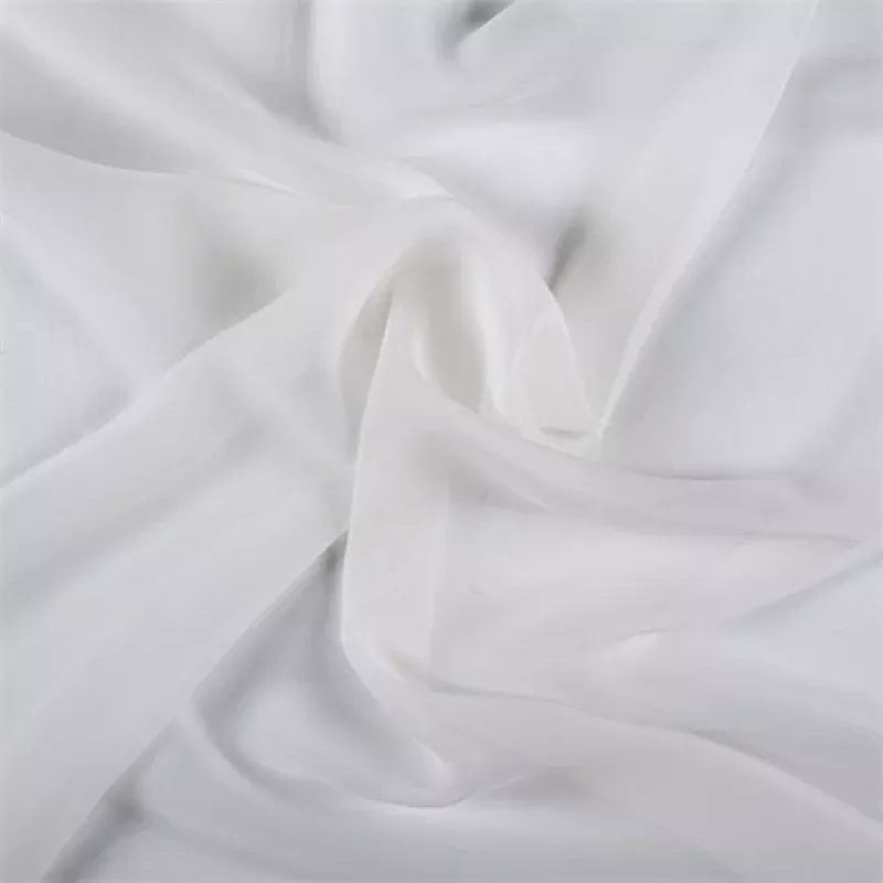 Runway Silks Ivory Silk Chiffon Fabric - Reorderable