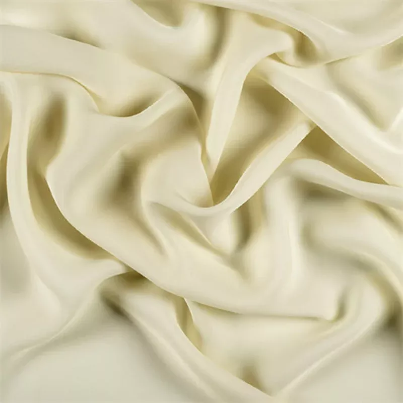 Runway Silks Pale Green Silk Double Georgette Fabric - Reorderable
