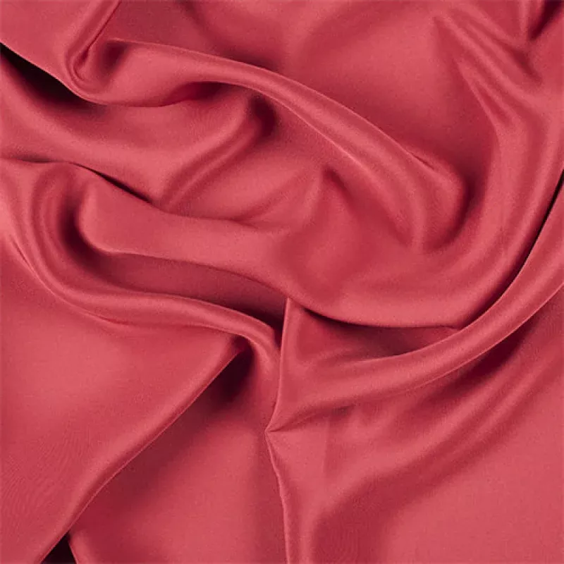Runway Silks Red 4 Ply Silk Crepe Fabric - Reorderable