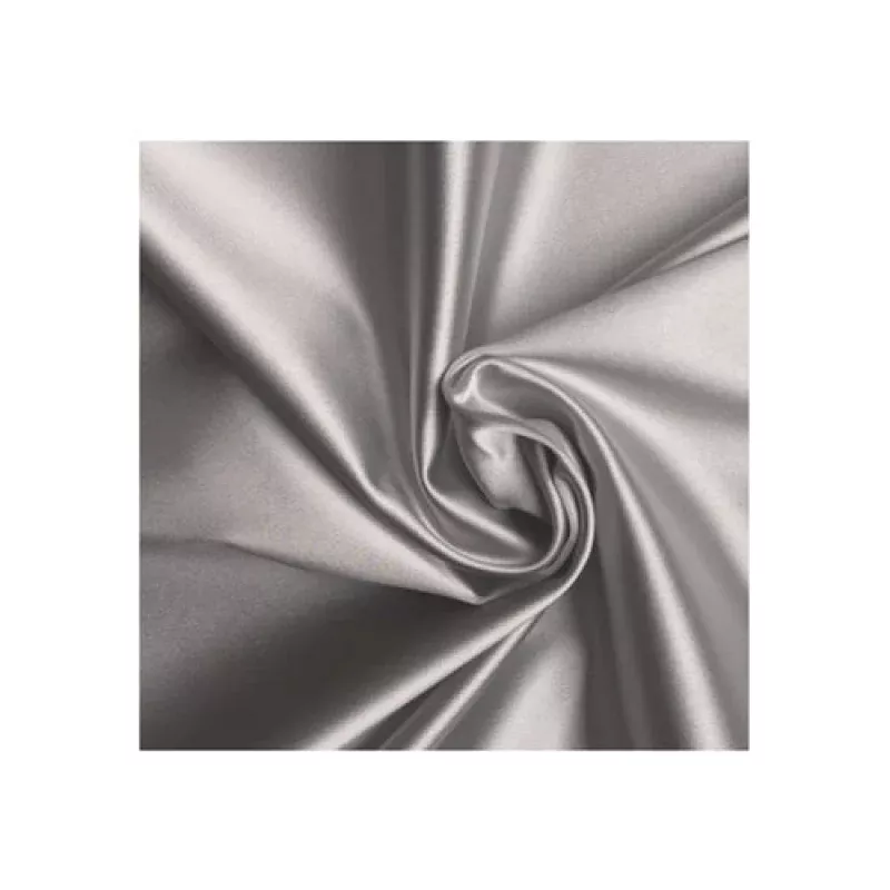 Runway Silks Silver Stretch Satin Fabric - Reorderable