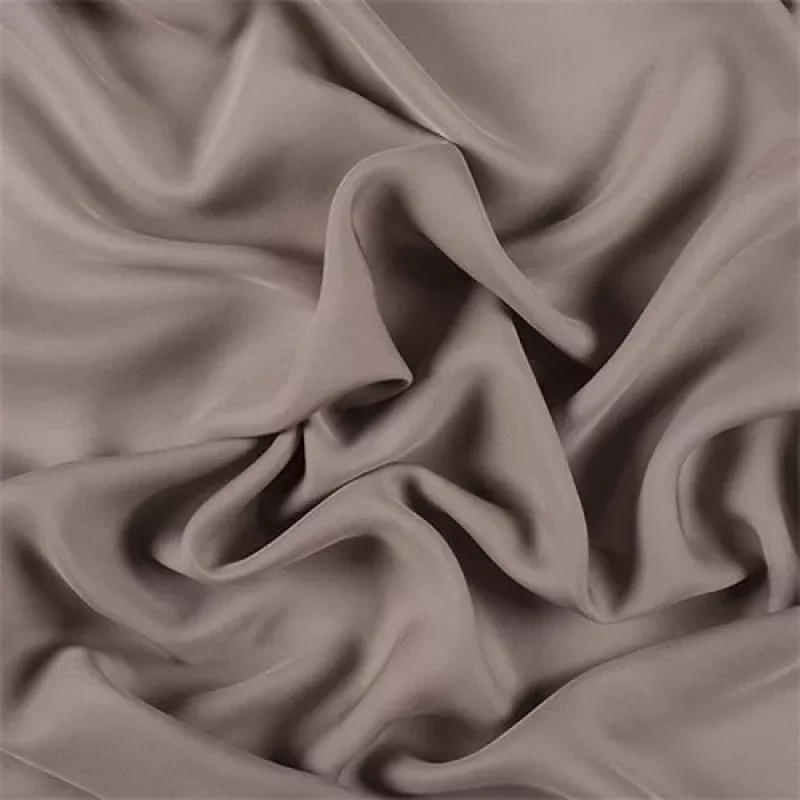 Runway Silks Taupe Silk Double Georgette Fabric - Reorderable