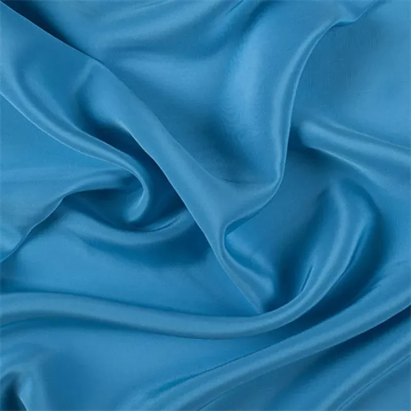 Runway Silks Turquoise 4 Ply Silk Crepe Fabric - Reorderable