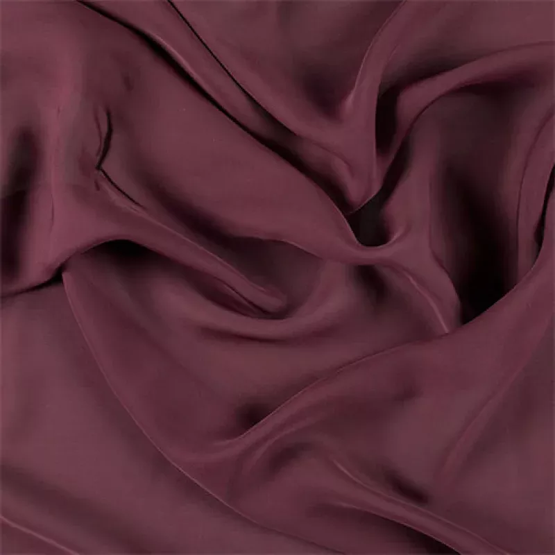 Runway Silks Wine Silk Double Georgette Fabric - Reorderable
