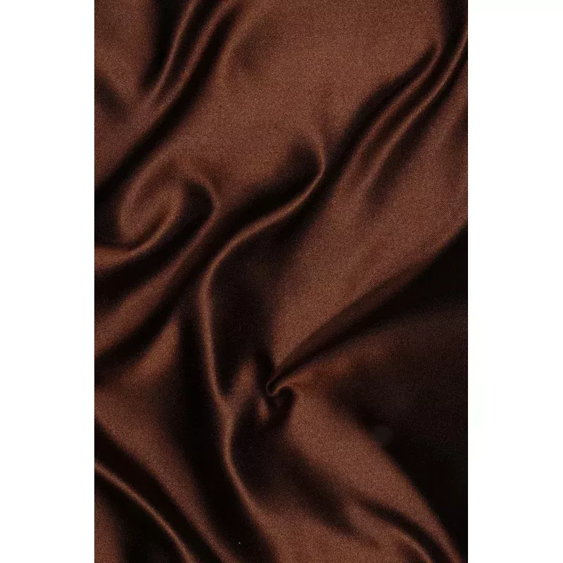 Russet Brown Double Face Duchess Satin Fabric