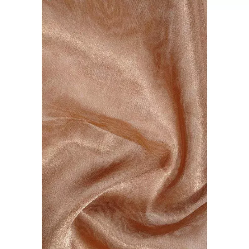 Rust Gold Metallic Organza Fabric