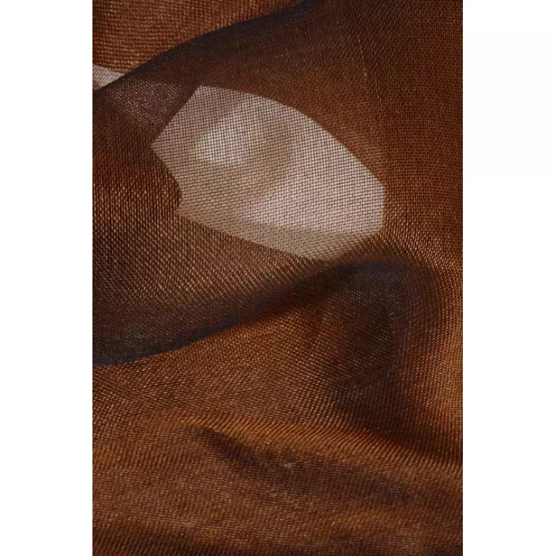 Rustic Brown Silk Organza Fabric