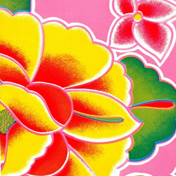 Sage's Garden Pink Oilcloth Tablecloths