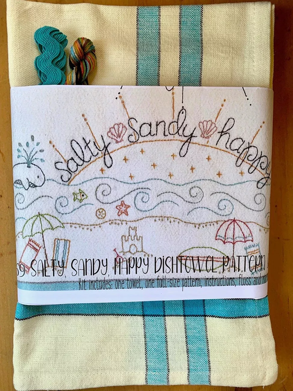 Salty Sandy Happy Dishtowel Kit