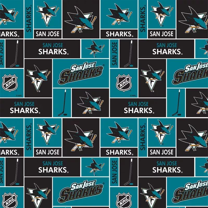 San Jose Sharks – NHL Cotton Print – Patchwork