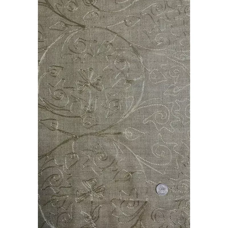 Sand Embroidered Silk Linen MEMT-018-46