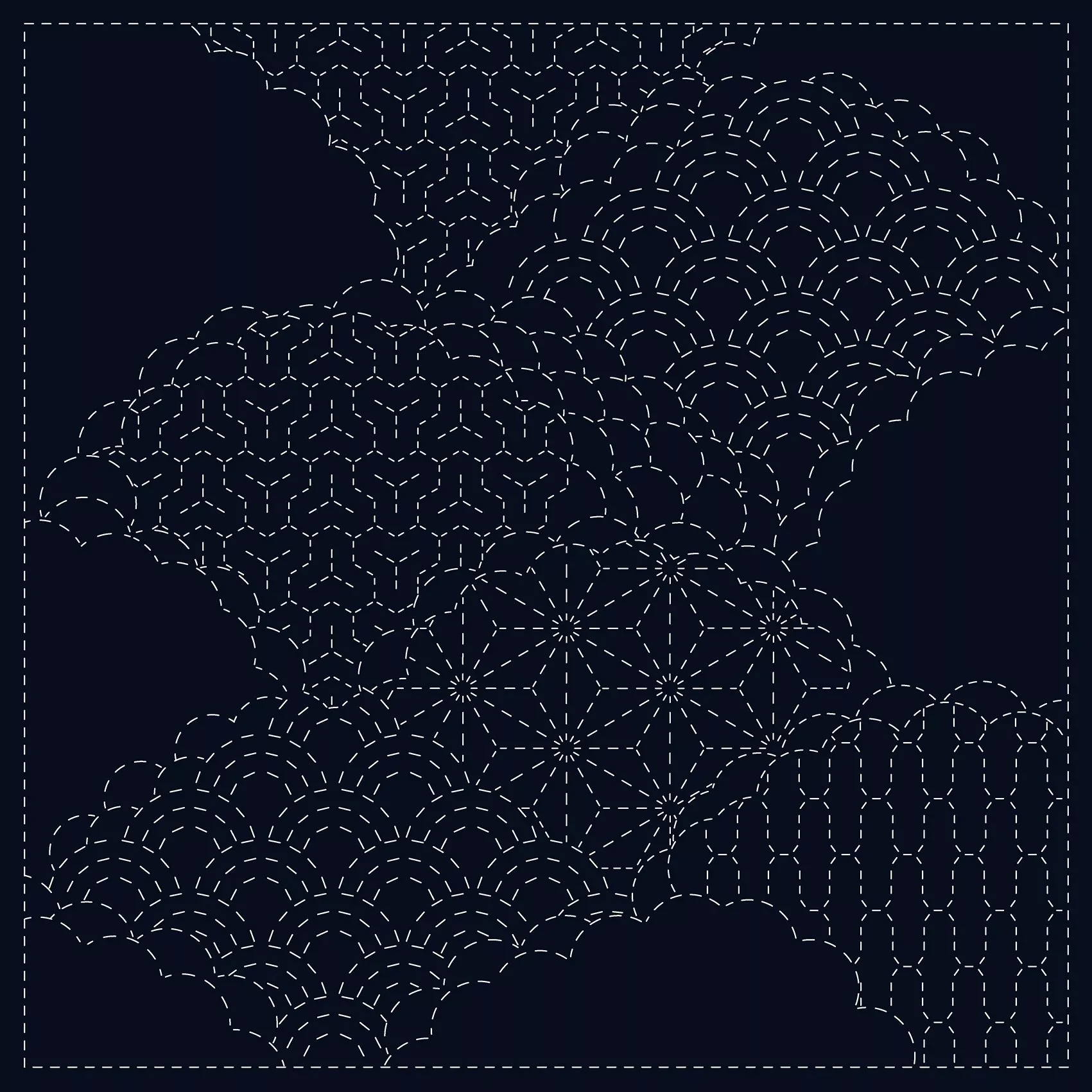 Sashiko Cloth Cumulus Cloud