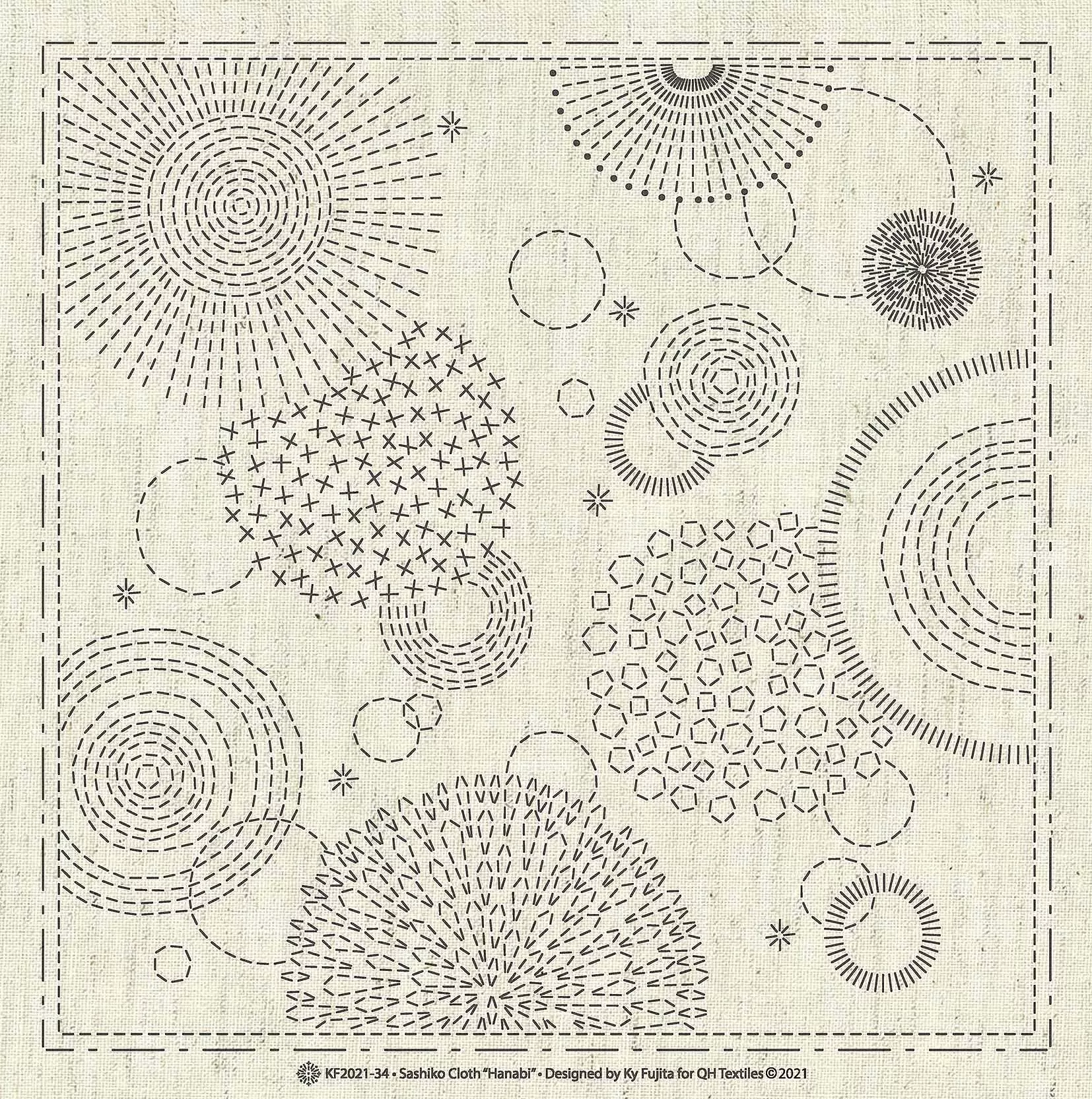 Sashiko Cloth Hanabi
