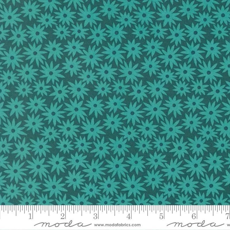 Scenery Dark Teal Sedum Yardage by Elizabeth Hartman for Moda Fabrics