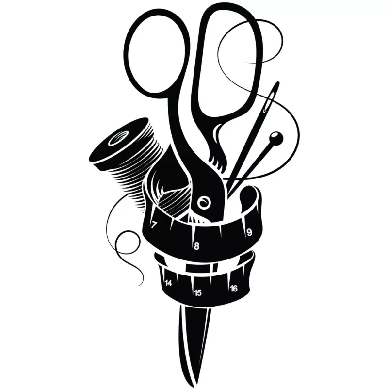 Scissors/Notions Temporary Tattoo Sheet