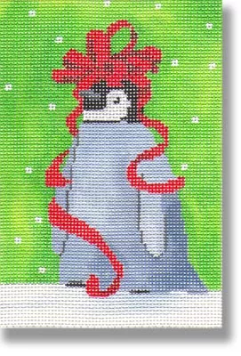 Scott Church Needlepoint – Baby Penguin with Bow