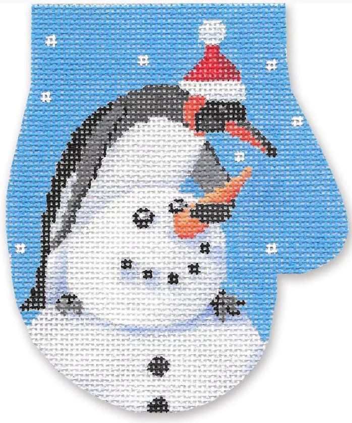 Scott Church Needlepoint – Building a Snowman Mitten