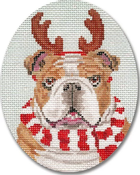 Scott Church Needlepoint – Bulldog