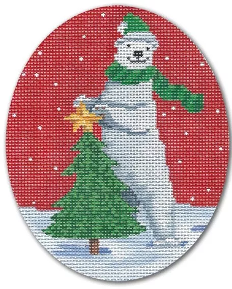 Scott Church Needlepoint – Christmas Bear’s Tree