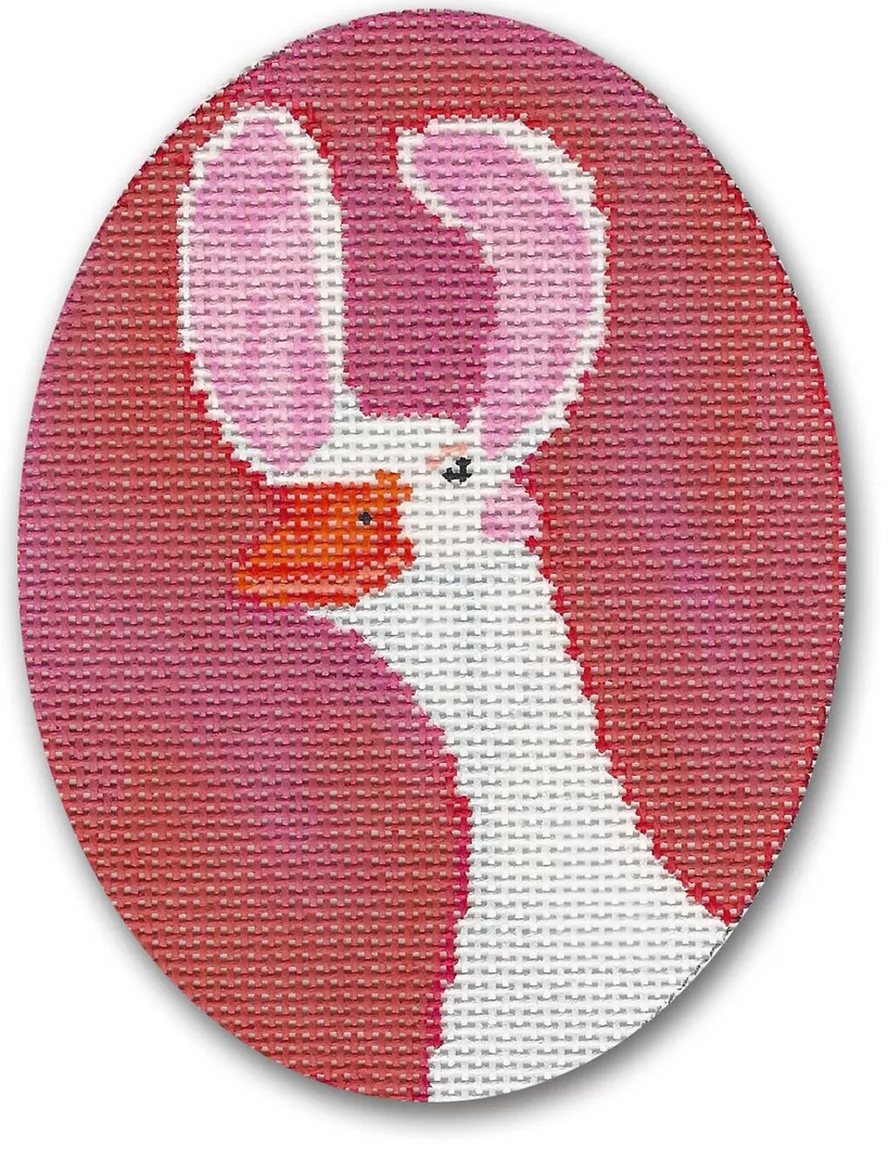 Scott Church Needlepoint – Duck w/Bunny Ears Ornament