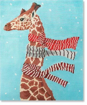 Scott Church Needlepoint – Giraffe w/Scarves
